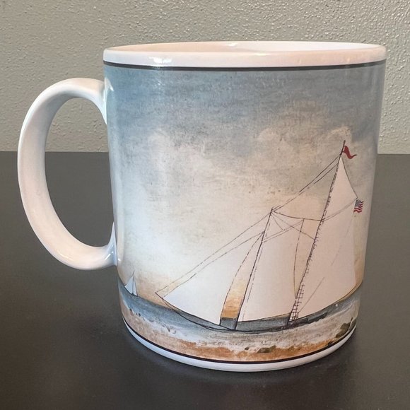 Sakura BY THE SEA Mug ~ David Carter Brown Collection ~ Sailboats ~ Lighthouse - Picture 5 of 8